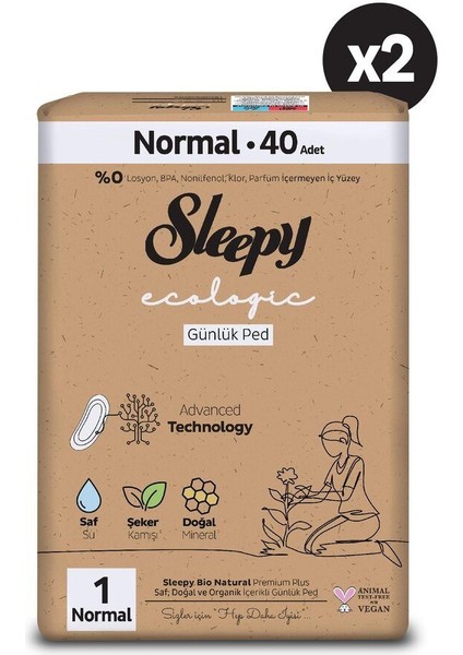 Ecologic premium Plus Günlük Ped Normal 80 Adet Ped fiyatları