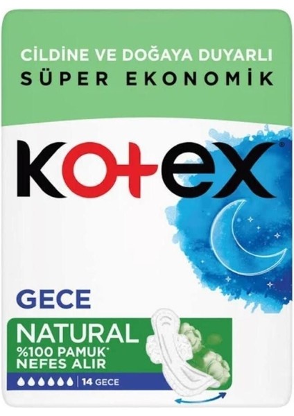 Natural Gece Hijyenik Ped 14LÜ 6 Adet fiyatları