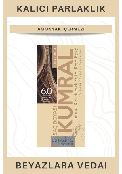 Color Kumral 6.0 Saç Boyası - Bitkisel Kök Hücreler ve Yağ Özleri ile Kalıcı Parlaklık ve Beyaz Kapatma fırsatları