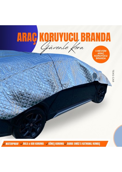 - 5 Katlı Hatchback Uyumlu Dolu-Darbe ve Güneş Koruyucu Araba Brandası modelleri