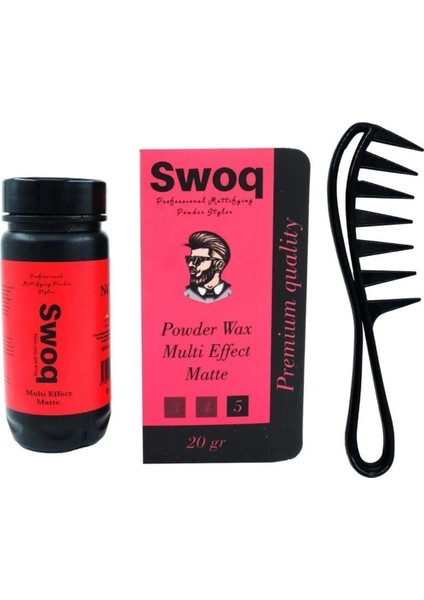 Saç Şekillendirici Pudra Wax-Toz Wax No:3 20 gr & Şekil Tarağı