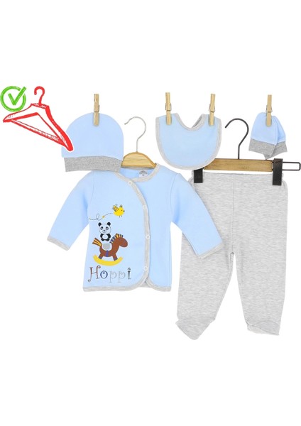 0/3 Ay Kız Takım 5'li Panda Baskılı