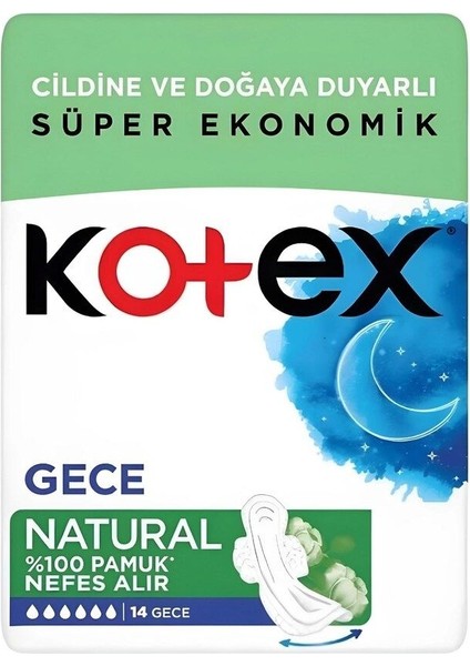 Natural Gece Hijyenik Ped 6x14'Lü – %100 Pamuk, Hipoalerjenik, Nefes Alabilir, Ultra İnce Ve Ekstra Korumalı fiyatları