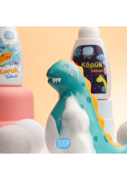 Baby Köpük Sabun Sevimli Dinazor 4'lü Paket