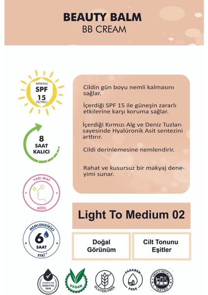 Bb Krem 02 30 ml Yeni Seri 8690131782504 fiyatları