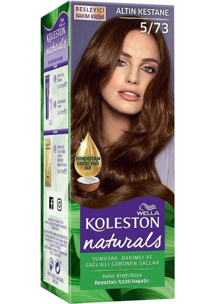 Naturals Altın Kestane Saç Boyası – Amonyaklı, Kalıcı Renk ve Bitkisel Yağ Kompleksi ile Canlı Görünüm