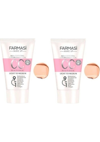 2 Adet cc Krem Açıktan Ortaya 50 ml