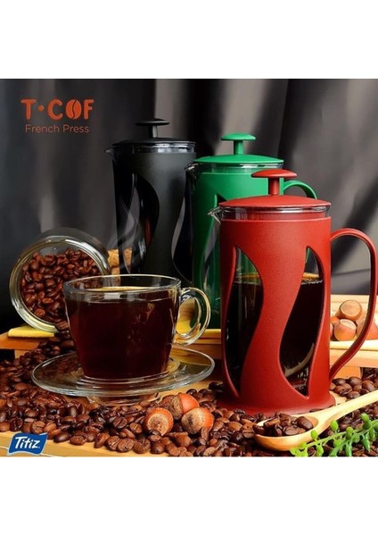 500 ml Çay Kahve Demleme Press'i, French Press, Paslanmaz Süzgeç French Press Siyah fırsatları