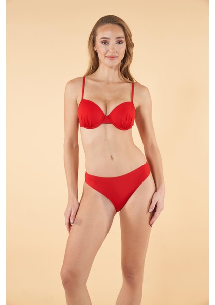 Ince Askılı Kaplı Bikini Takımı - Mavi