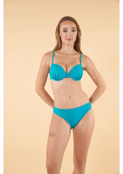 Ince Askılı Kaplı Bikini Takımı - Turkuaz indirimleri