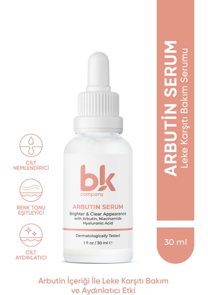 Leke Karsıtı, Cilt Tonu Eşitleyicı Ve Aydınlatıcı Arbutin Serum 30 ml