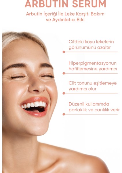 Leke Karsıtı, Cilt Tonu Eşitleyicı Ve Aydınlatıcı Arbutin Serum 30 ml fiyatları