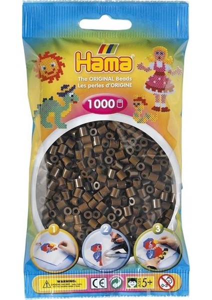 1.000'lik Hama Midi Boncuk - Kahverengi fiyatları