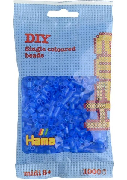 1.000'lik Hama Midi Boncuk - Şeffaf Mavi