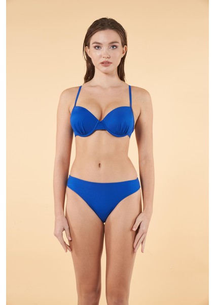 Ince Askılı Kaplı Bikini Takımı - Kırmızı