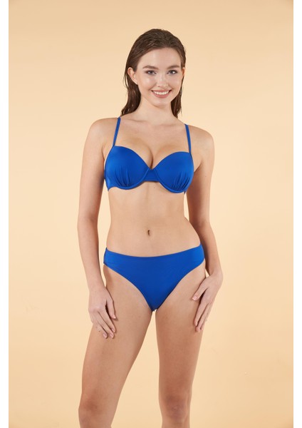 Ince Askılı Kaplı Bikini Takımı - Kırmızı