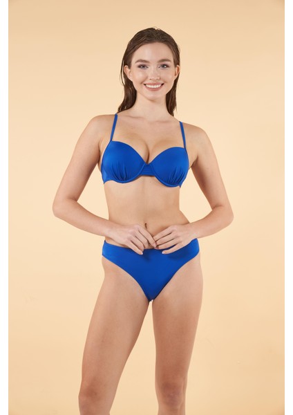 Ince Askılı Kaplı Bikini Takımı - Kırmızı