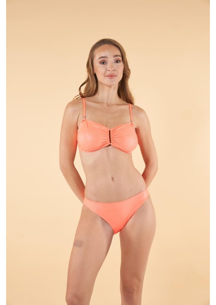 Tokalı Straplez Bikini Takımı - Yavruağzı modelleri