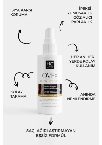 Hc Ovex Keratin & Biotin Saç Bakım Sütü - 150 ml Yeni Koku modelleri