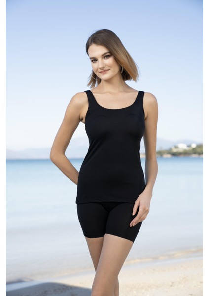 Şortlu Battal Beden Tankini Mayo - Siyah fırsatları