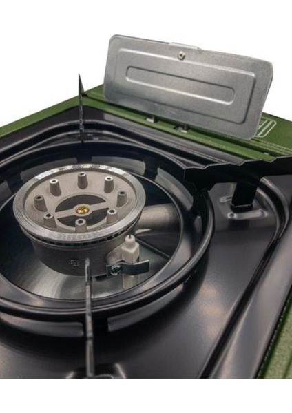 Camping 0188 Tekli Portatif Kamp Ocak - Haki Yeşil, Rüzgarlıklı, Ekstra Gaz Girişli modelleri