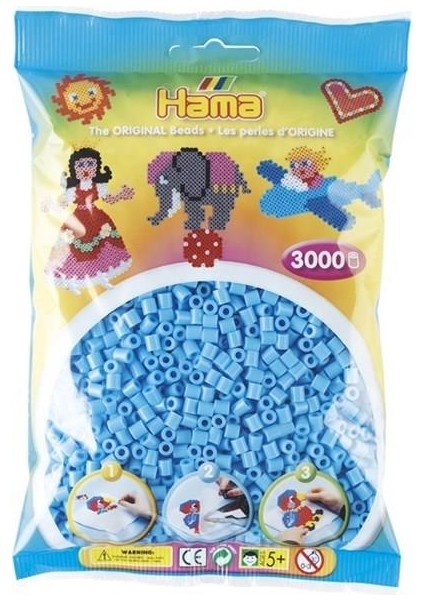 3.000'lik Poşet Hama Midi - PASTEL MAVİ