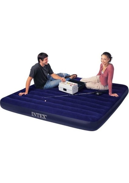3-4 Kişilik Şişme Yatak Intex 64755 Şişme Kamp Yatağı 203X183X25CM