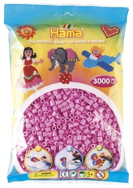 3.000'lik Poşet Hama Midi - PASTEL PEMBE