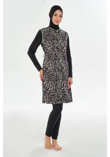 Hızlı Kuruyan Önden Fermuarlı Uzun Kol Kadın Tesettür Mayo 252305 fiyatları