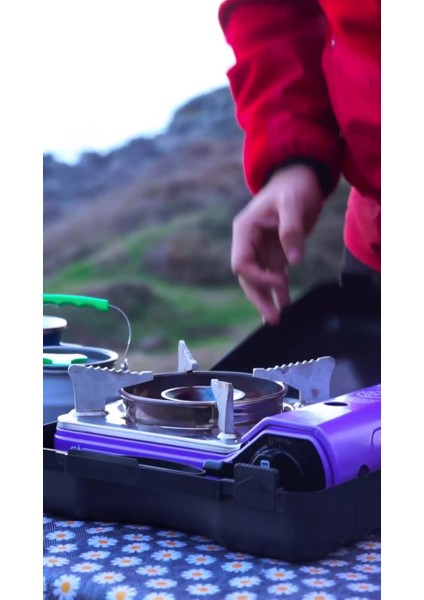 Tekli Portatif Ocak Köşeli Mor CK-506M fiyatları