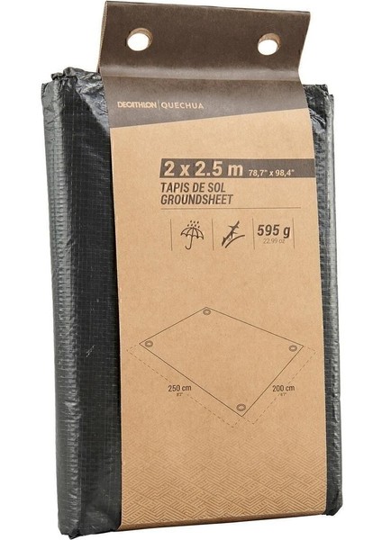 Quechua Su Sızdırmaz Kamp Zemin Matı - 2 x 2,5 M - Siyah fiyatları