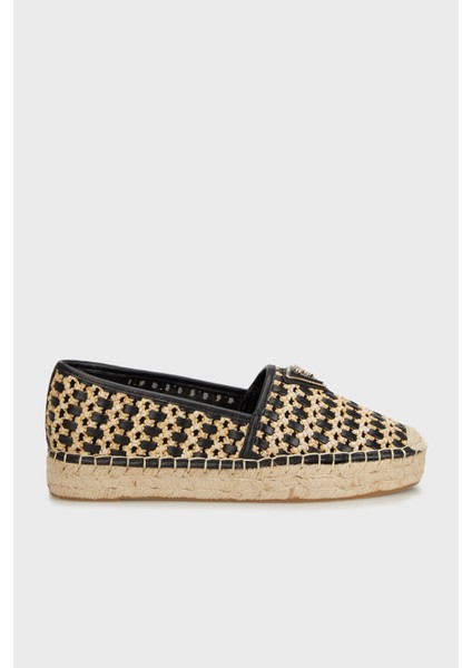 Jolandon Logolu Hasır Espadril FLJDNNFAB14 Bayan Espadril Fljdnn FAB14 Black