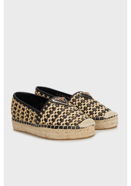 Jolandon Logolu Hasır Espadril FLJDNNFAB14 Bayan Espadril Fljdnn FAB14 Black