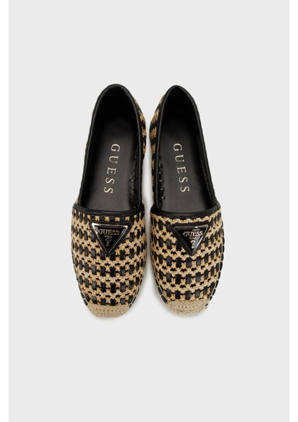 Jolandon Logolu Hasır Espadril FLJDNNFAB14 Bayan Espadril Fljdnn FAB14 Black