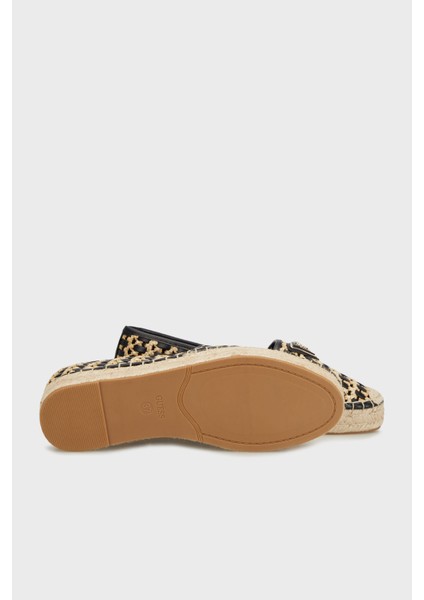 Jolandon Logolu Hasır Espadril FLJDNNFAB14 Bayan Espadril Fljdnn FAB14 Black