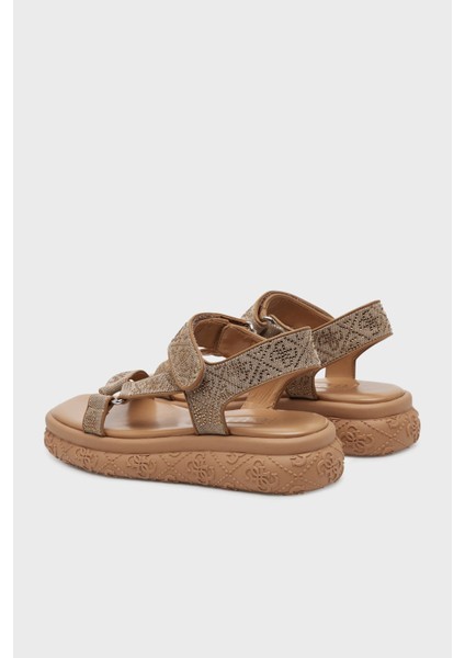 Lode Taşlı 4g Logolu Kalın Taban Cırtlı Sandalet FLJLD2FAL03 Bayan Sandalet Fljld2 FAL03 Beıbr fırsatları