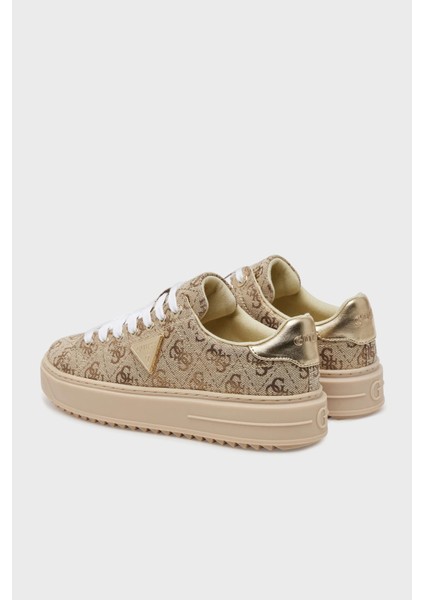 Denesa 4g Logolu Kalın Taban Sneaker Ayakkabı FLJD13FAM12 Bayan Ayakkabı FLJD13 FAM12 Gold
