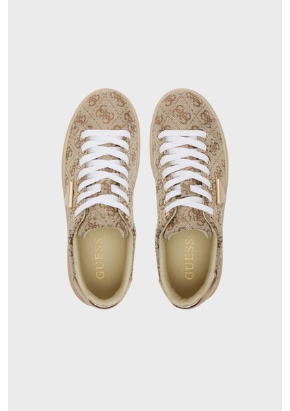 Denesa 4g Logolu Kalın Taban Sneaker Ayakkabı FLJD13FAM12 Bayan Ayakkabı FLJD13 FAM12 Gold