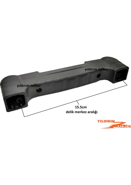 Valiz Düğmeli Çekme Kolu 19.5cm Siyah Renkli Orta Boy Bavul Kulp Kalite modelleri