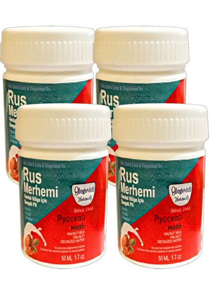 Özel Yerler Tüylere Krem Valnut Milk & Walnut 4 Adet Rus Merhemi 50 ml Kadın