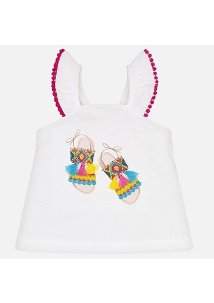 Yazlık Kız Kolsuz Bluz Kırmızı indirimleri