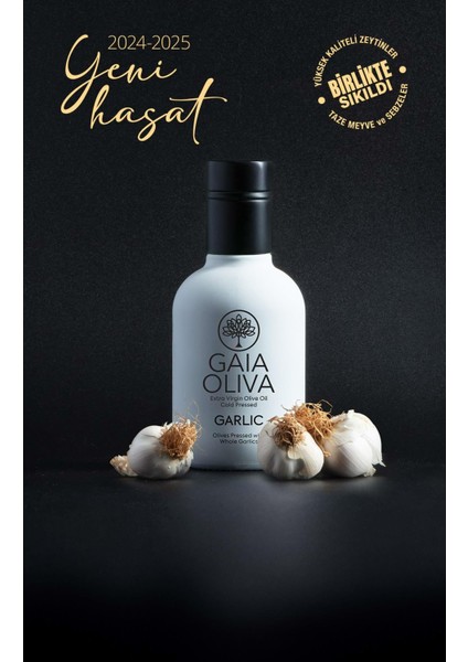 Sarımsak Çeşnili 250 ml Natürel Sızma Zeytinyağı (Yeni Hasat)