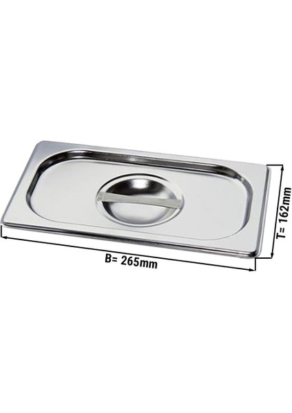 Gastronom Kapak 1/4 Gri / Tek Ebat