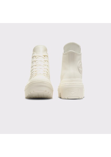 Chuck Taylor All Star Lugged Heel Kadın Bej Deri Platform Sneaker