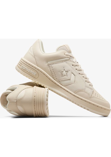 Weapon Unisex Krem Deri Sneaker