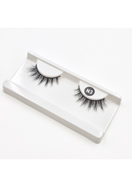 Doğal Görünümlü Gerçek Kıl Tam Boy İpek Takma Kirpik (1 Çift) - Mink Eyelash No: N3