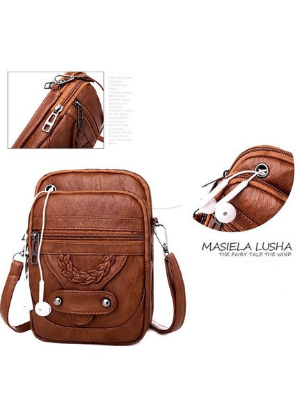 Kadın Tek Omuz Vintage Kapaklı Crossbody Çanta (Yurt Dışından)
