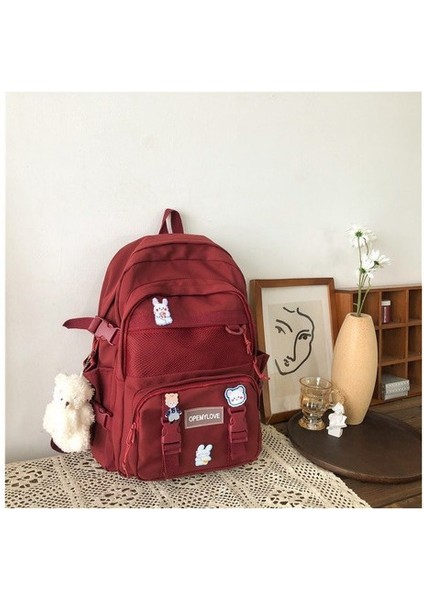 Sevimli Kore Büyük Kapasiteli Öğrenci Omuz Çantası (Yurt Dışından)