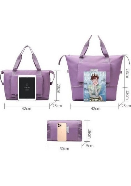 Kadınlar Için Katlanabilir ve Genişletilebilir Su Geçirmez Seyahat Çantası (Yurt Dışından) fiyatları