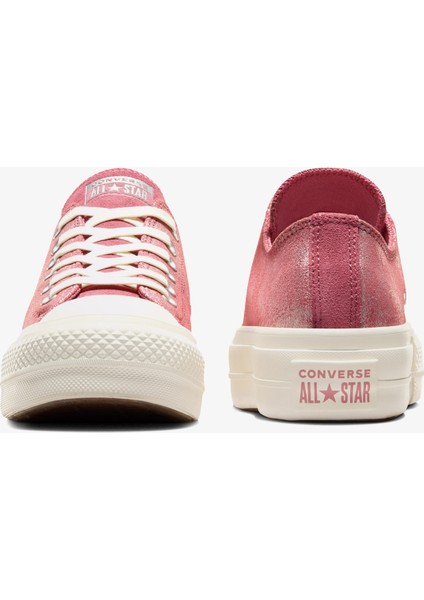 Chuck Taylor All Star Lift Kadın Pembe Süet Platform Sneaker modelleri